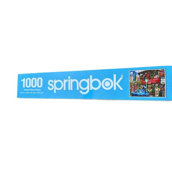 Springbox 1000 Piece Jigsaw Puzzle Along Route 66 Retro - Picture 2 of 7
